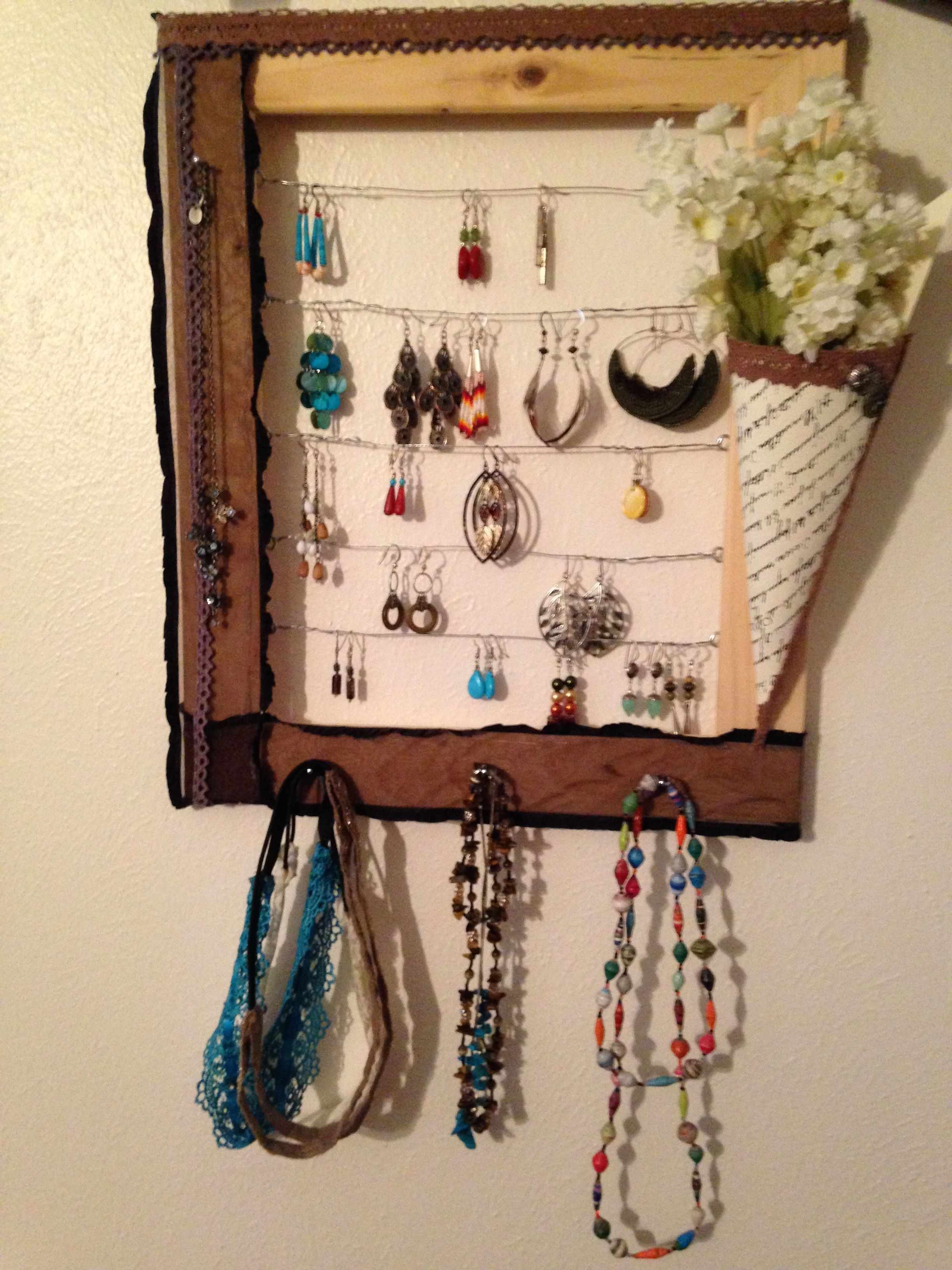 Do It Yourself Jewelry Frame Lifestyle She Ministries I Love To Have Pretty Decorations In My Room But It Is Even Better If The Item Can Serve A Purpose This Finished Jewelry Frame Looks Great By Dresser Or